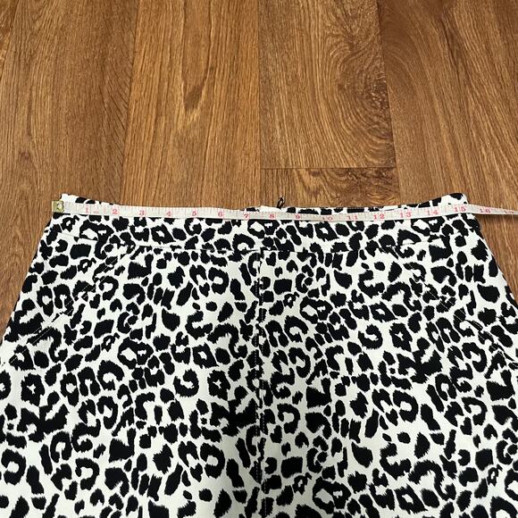 Ann Taylor Womens Black White Animal Print Straight Pencil Skirt Size 10 Career - Picture 10 of 12